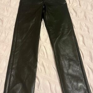 Wilfred Faux Leather Straight Leg Pant